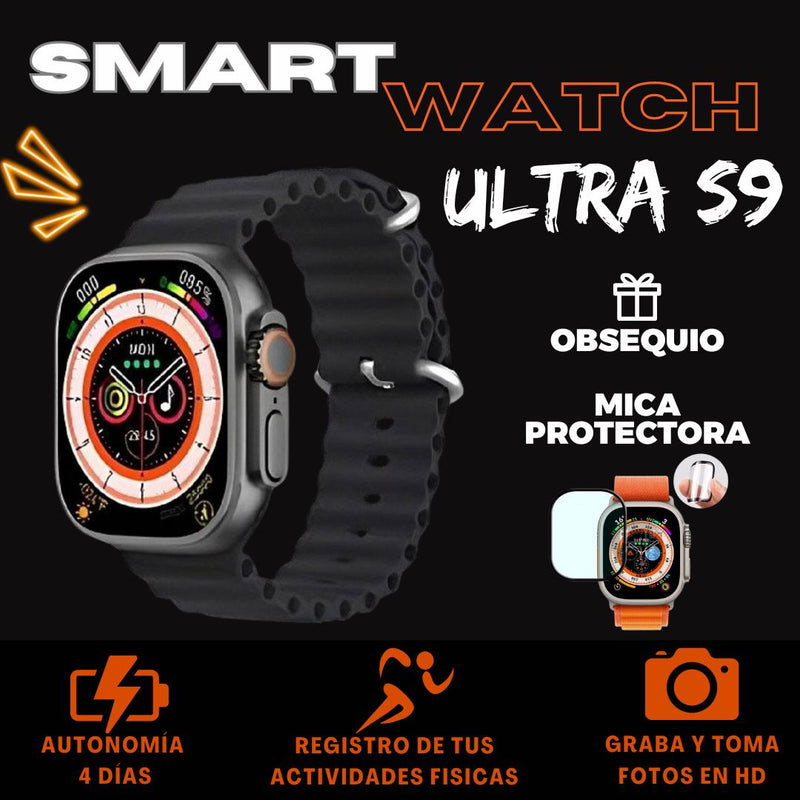 SMARTWATCH S9 ULTRA + CHIP + CAMARA HD