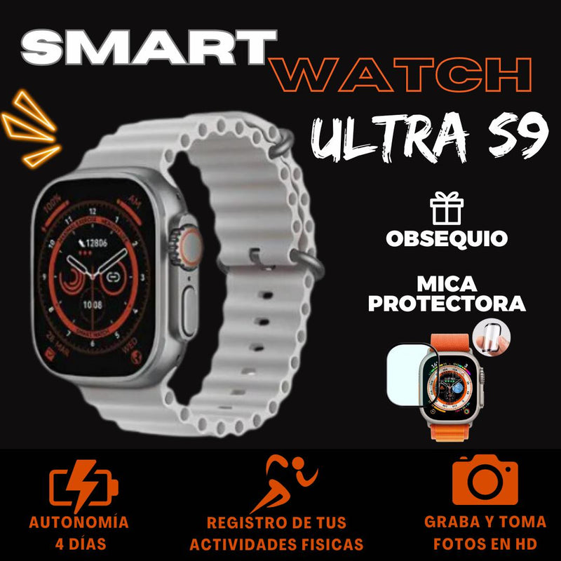 SMARTWATCH S9 ULTRA + CHIP + CAMARA HD